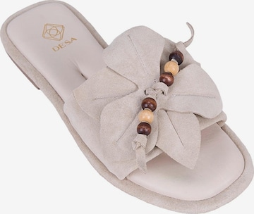 Mule 'Folien' Desa en beige : devant