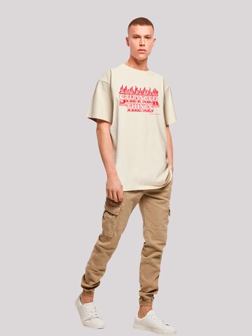 F4NT4STIC Shirt 'Stranger Things Flames Netflix TV Series' in Beige
