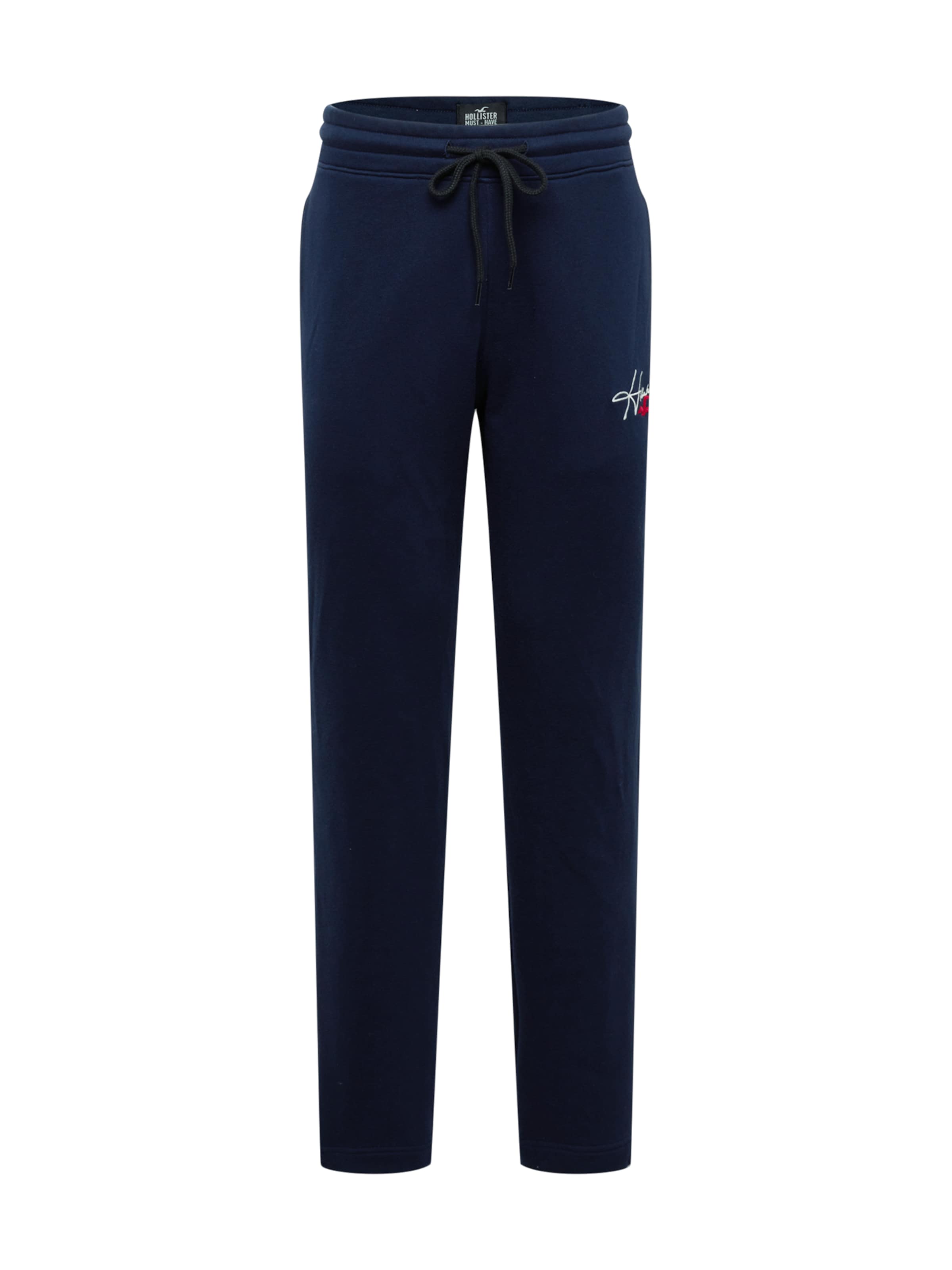 HOLLISTER Pantalon en 29-30 en bleu marine / rouge / blanc, Vue avec produit
