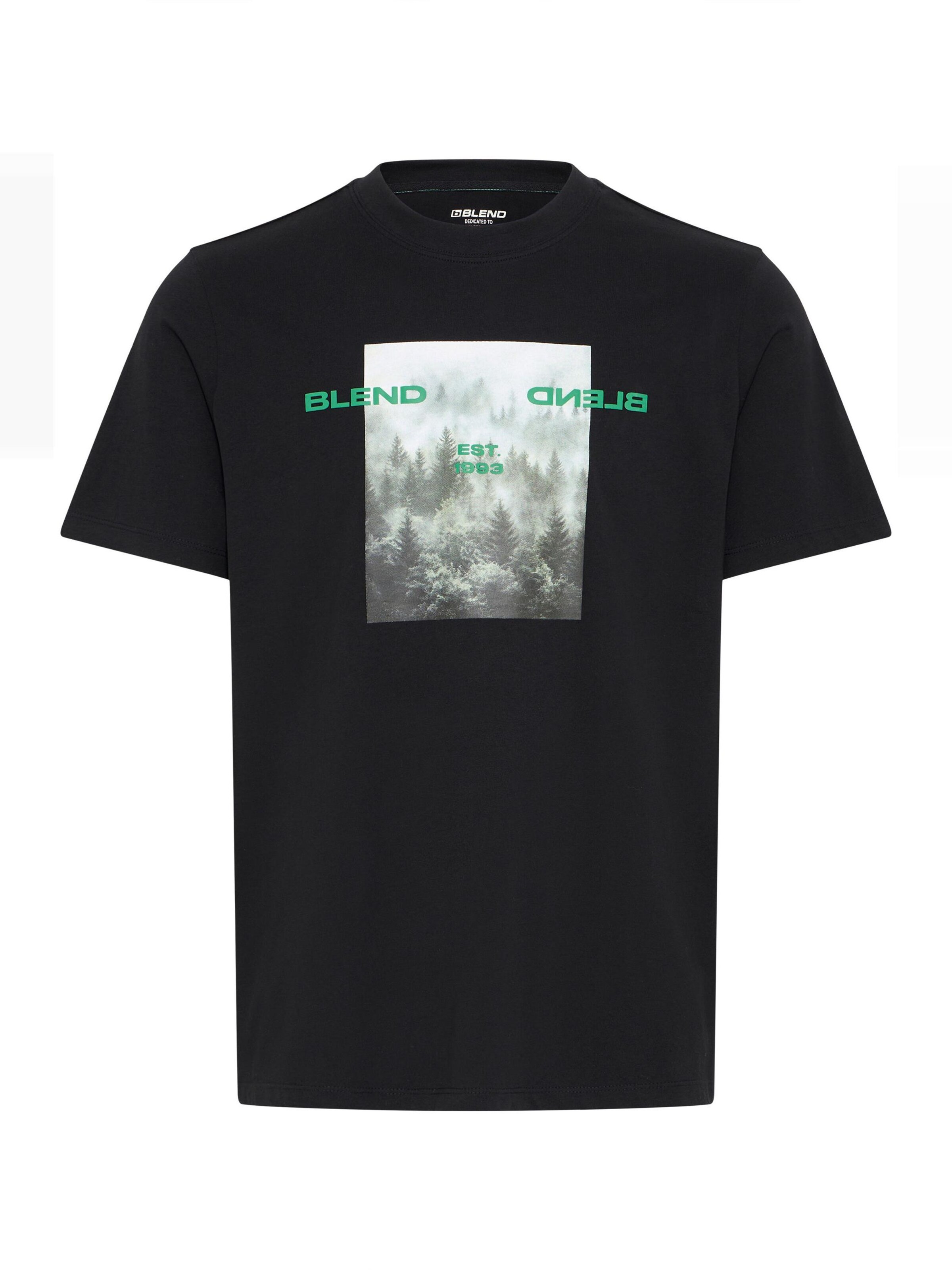 BLEND Rundhalsshirt ' BHKean ' in Schwarz: Vorderseite