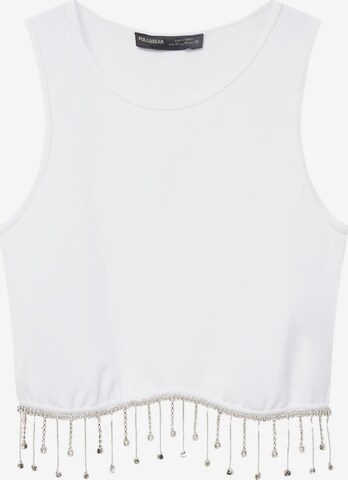 Haut Pull&Bear en blanc : devant