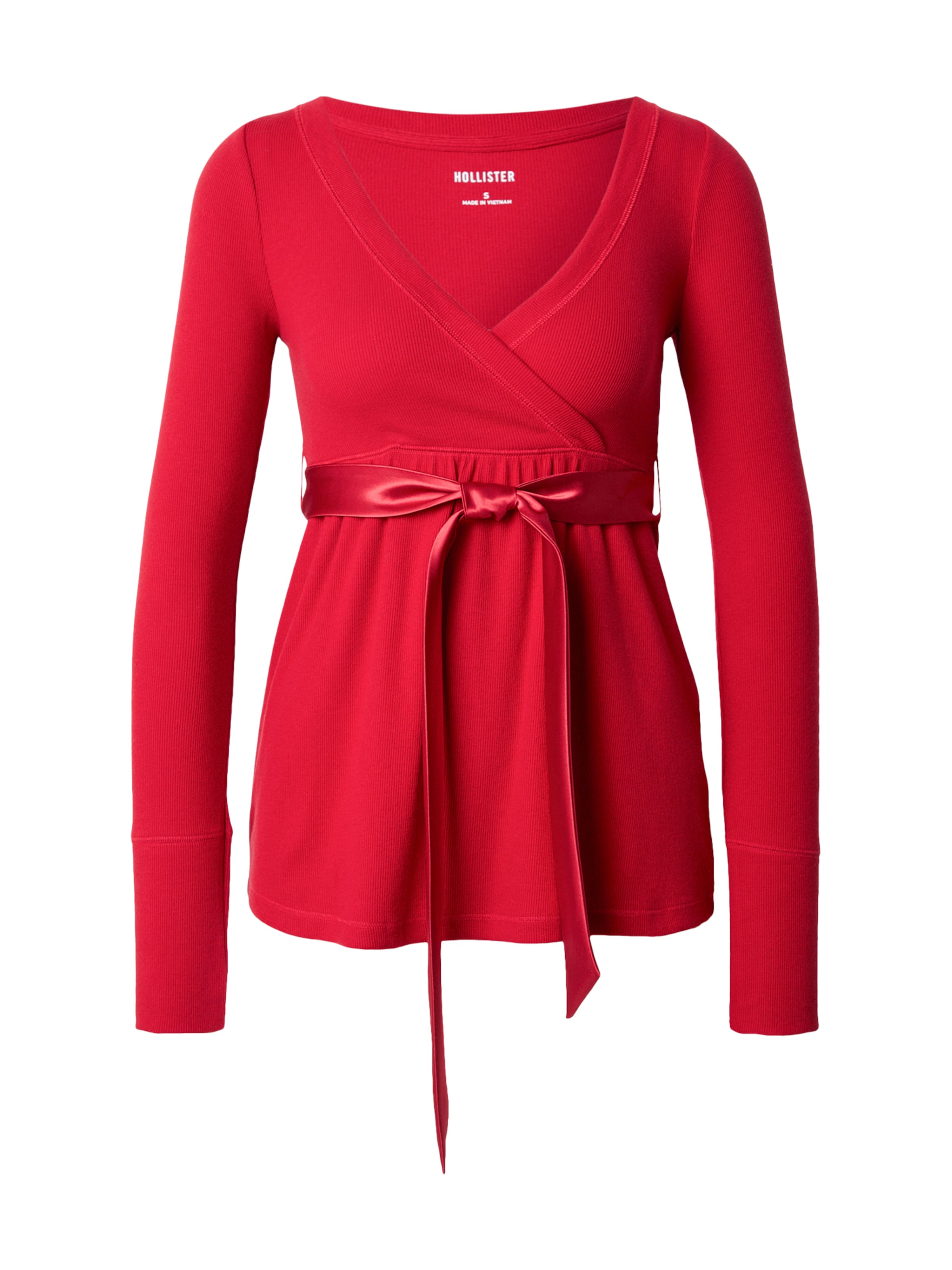 HOLLISTER Póló - piros: elől