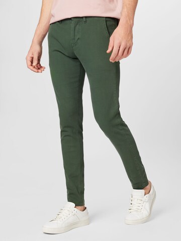 BOSS Orange Regular Панталон Chino 'Taber' в зелено: отпред