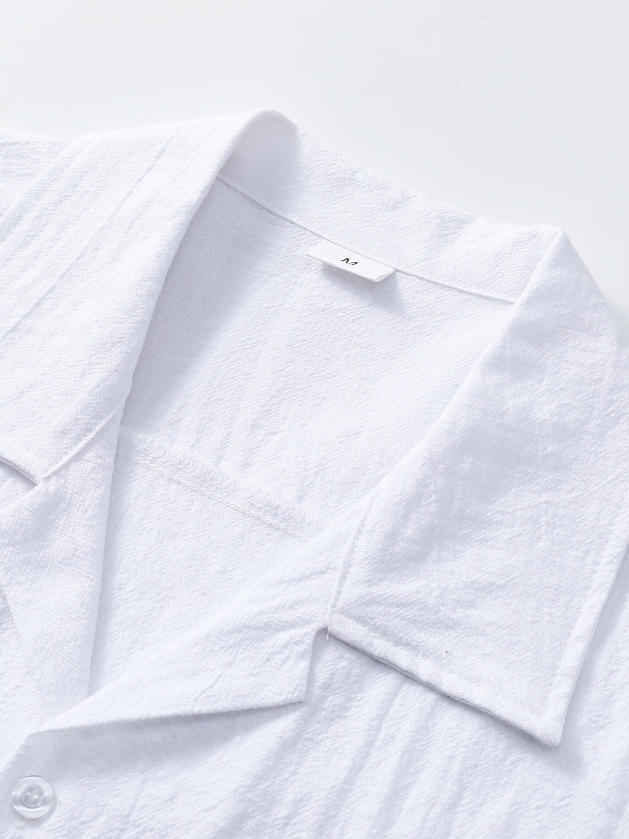 ALLTHEMEN Comfort fit Button Up Shirt 'Flut' in White