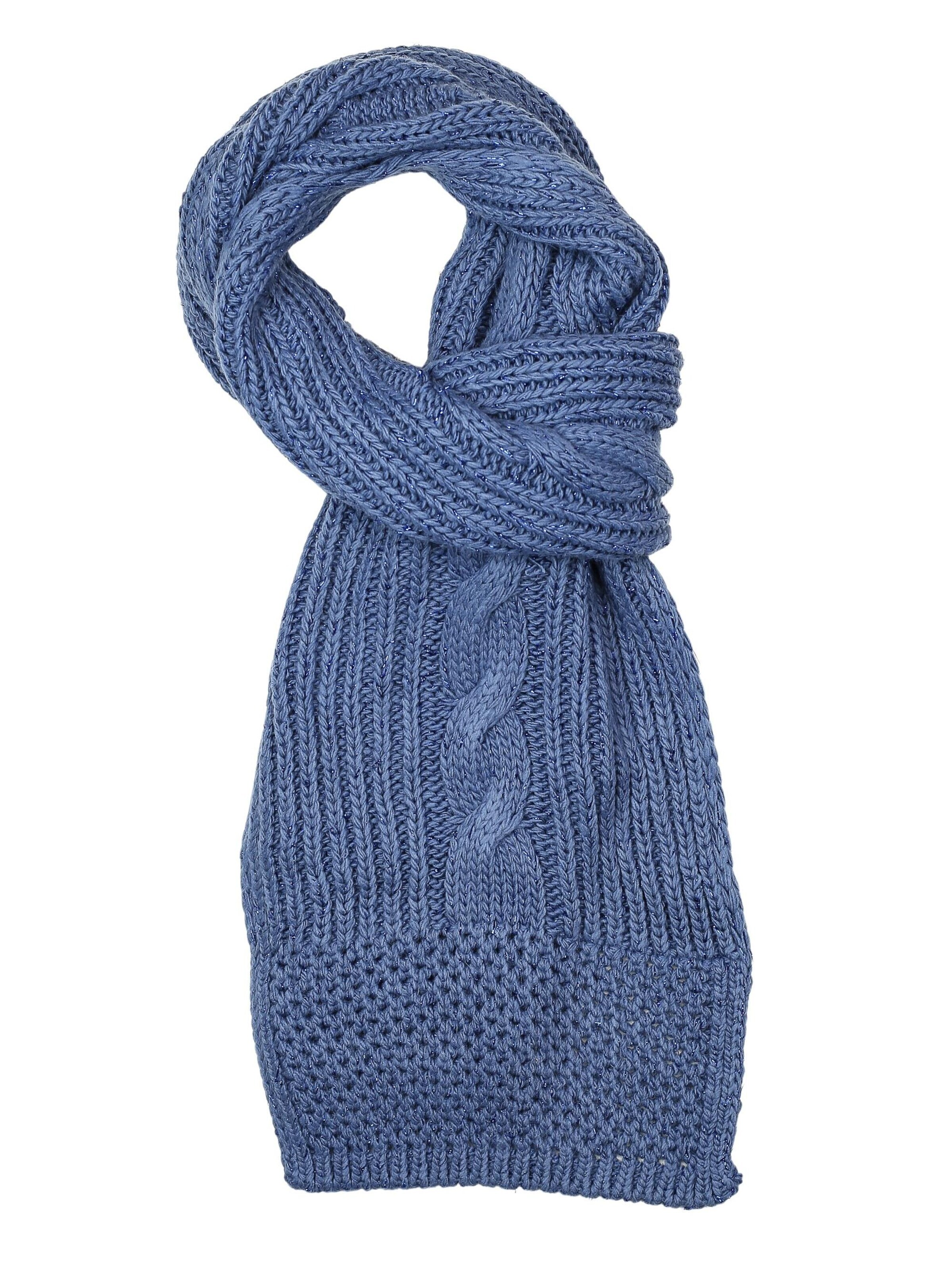 COLLEZIONE ALESSANDRO Scarf 'Zopf' in Blue