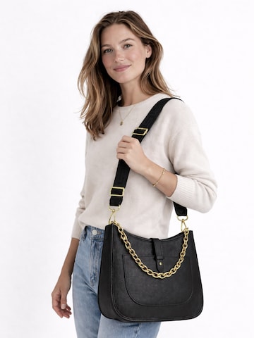 COLLEZIONE ALESSANDRO Shoulder Bag 'München' in Black: front