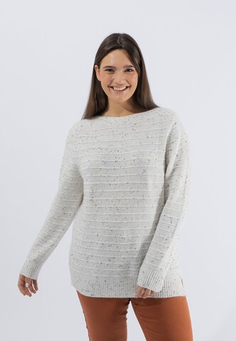 October Strickpullover in Beige: predná strana