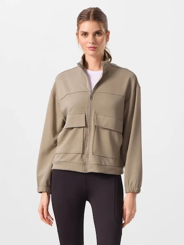 Tommy Life Sweatvest in Groen: voorkant