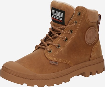 Stivaletto stringato 'PAMPA' di Palladium in marrone: frontale