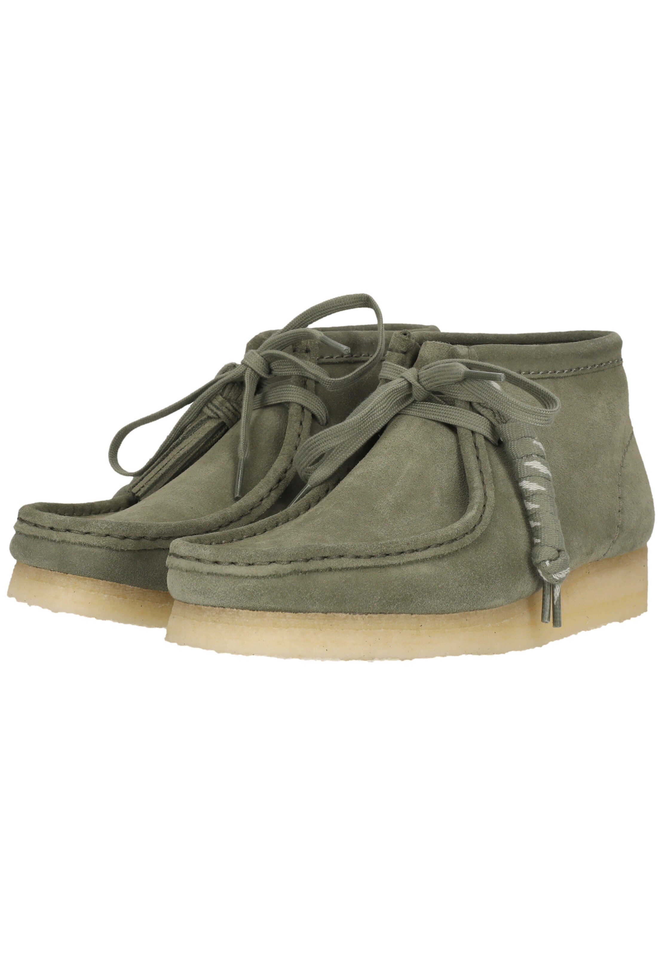 CLARKS Lace-up shoe 'Wallabee Boot' in Green