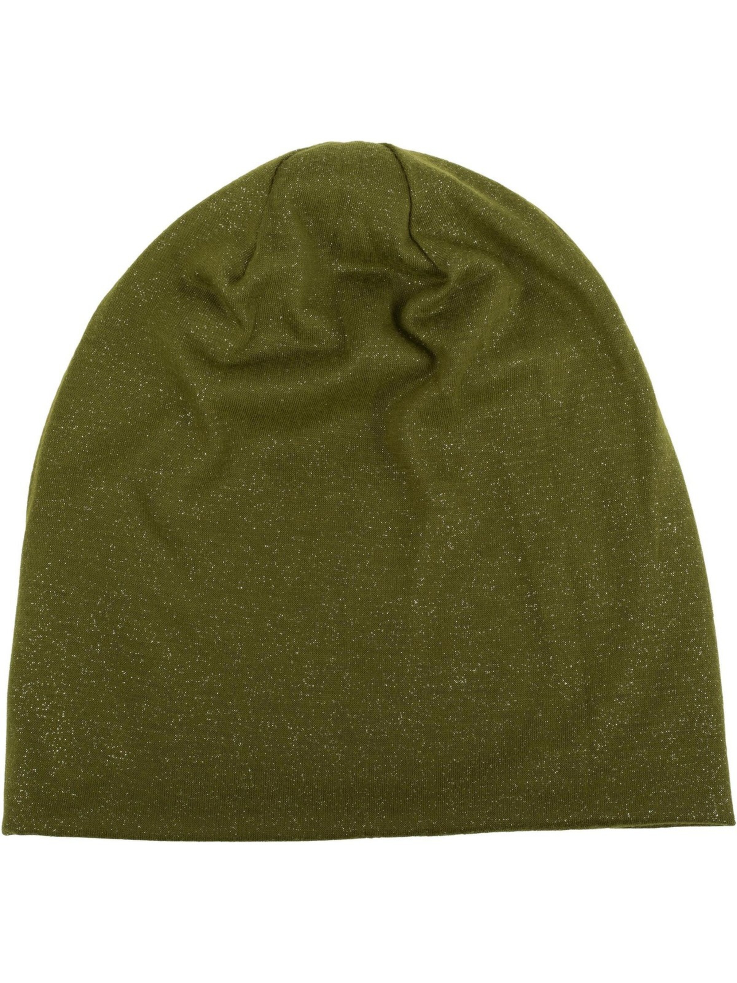 styleBREAKER Mütze 'Beanie mit All Over Glitzer'‌‌‌‌ in Grün