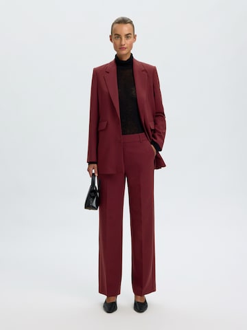 Wide Leg Pantalon à plis 'SLFRita' SELECTED en rouge