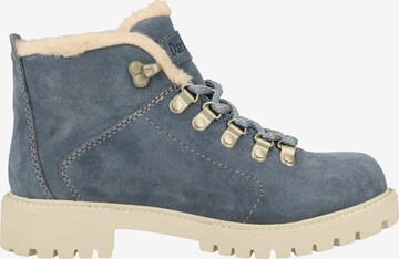 Darkwood Lace-Up Ankle Boots in Blue