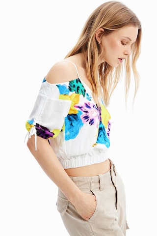 Desigual - Blusa en blanco