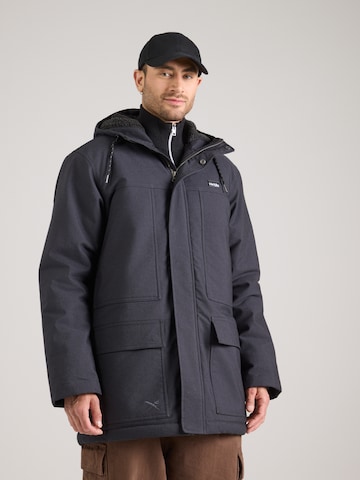 Iriedaily - Parka meia-estação 'Dock36 2.0' em azul: frente