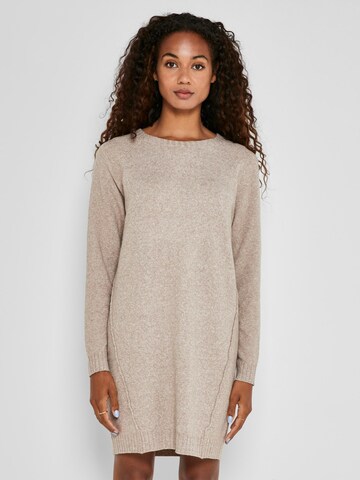 Noisy may Knit dress 'Ian' in Beige: front