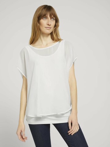 TOM TAILOR - Camiseta en blanco: frente