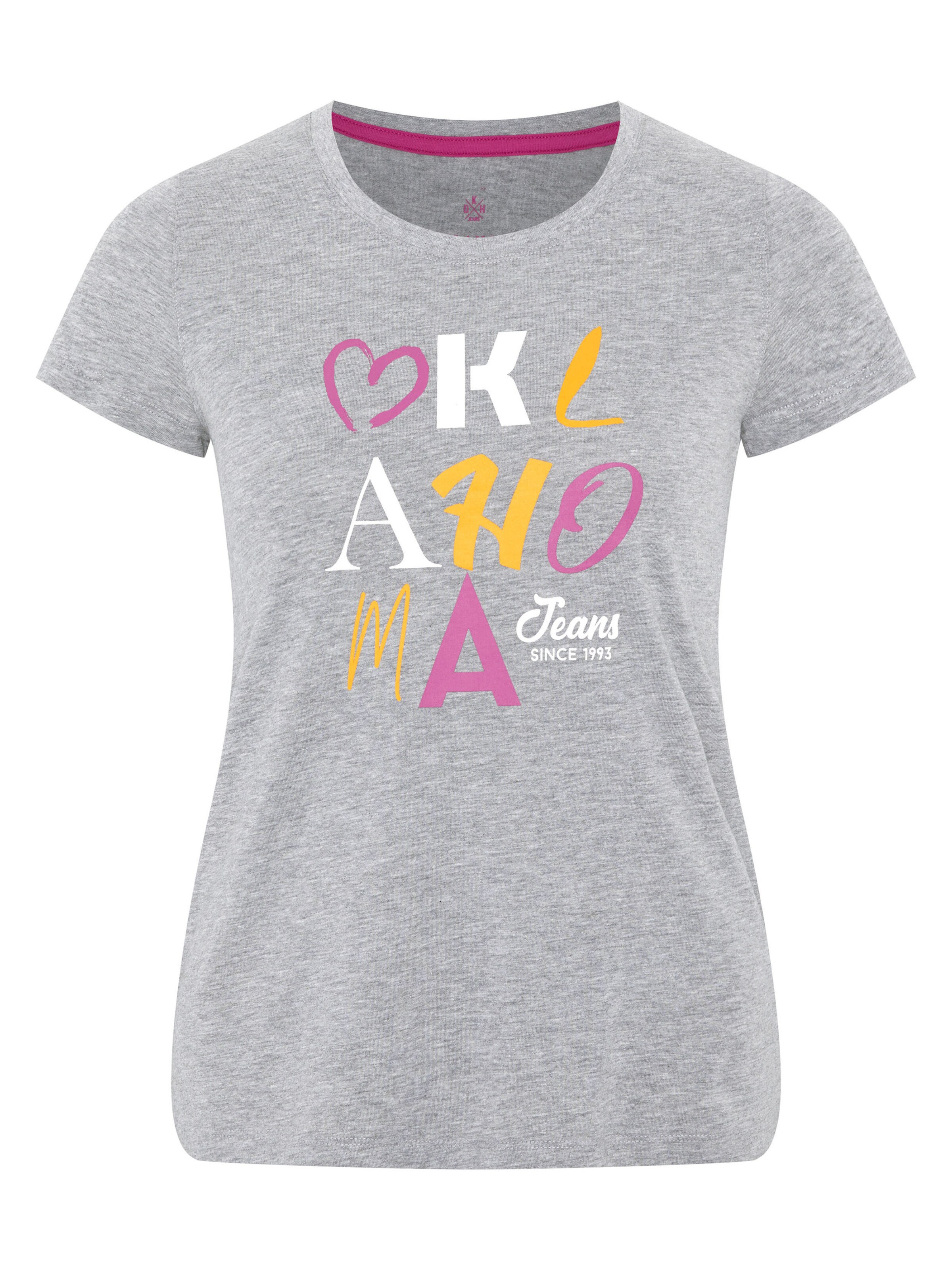 Oklahoma Jeans T-Shirt in Grau: Vorderseite