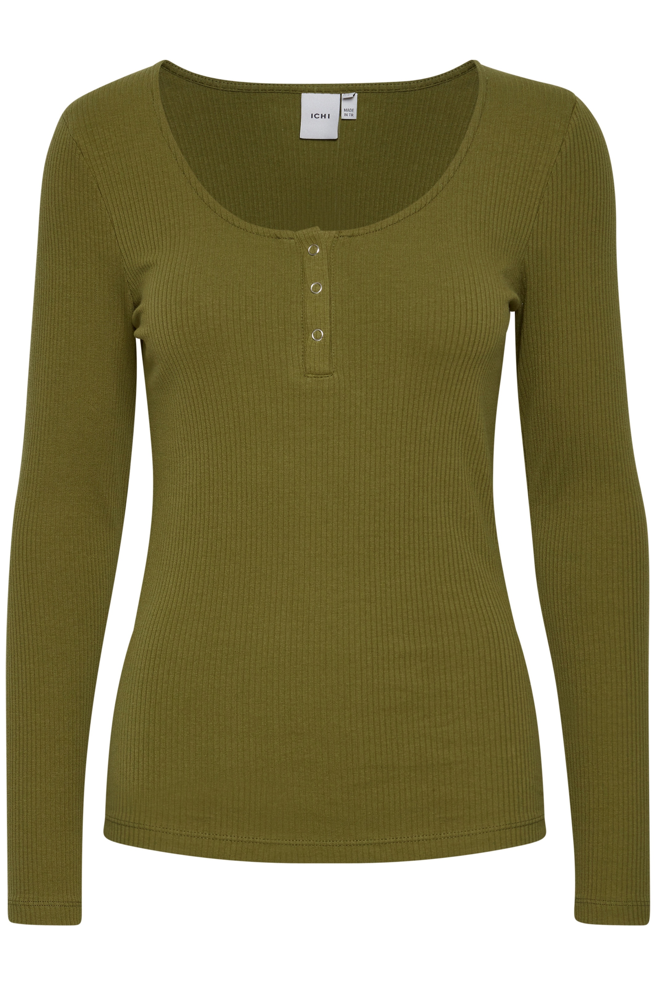 Frauen Große Größen ICHI Sweatshirt IHSUPER LS in Dunkelgrün - QD85761 Frauen Große Größen ICHI Sweatshirt IHSUPER LS in Dunkelgrün - QD85761