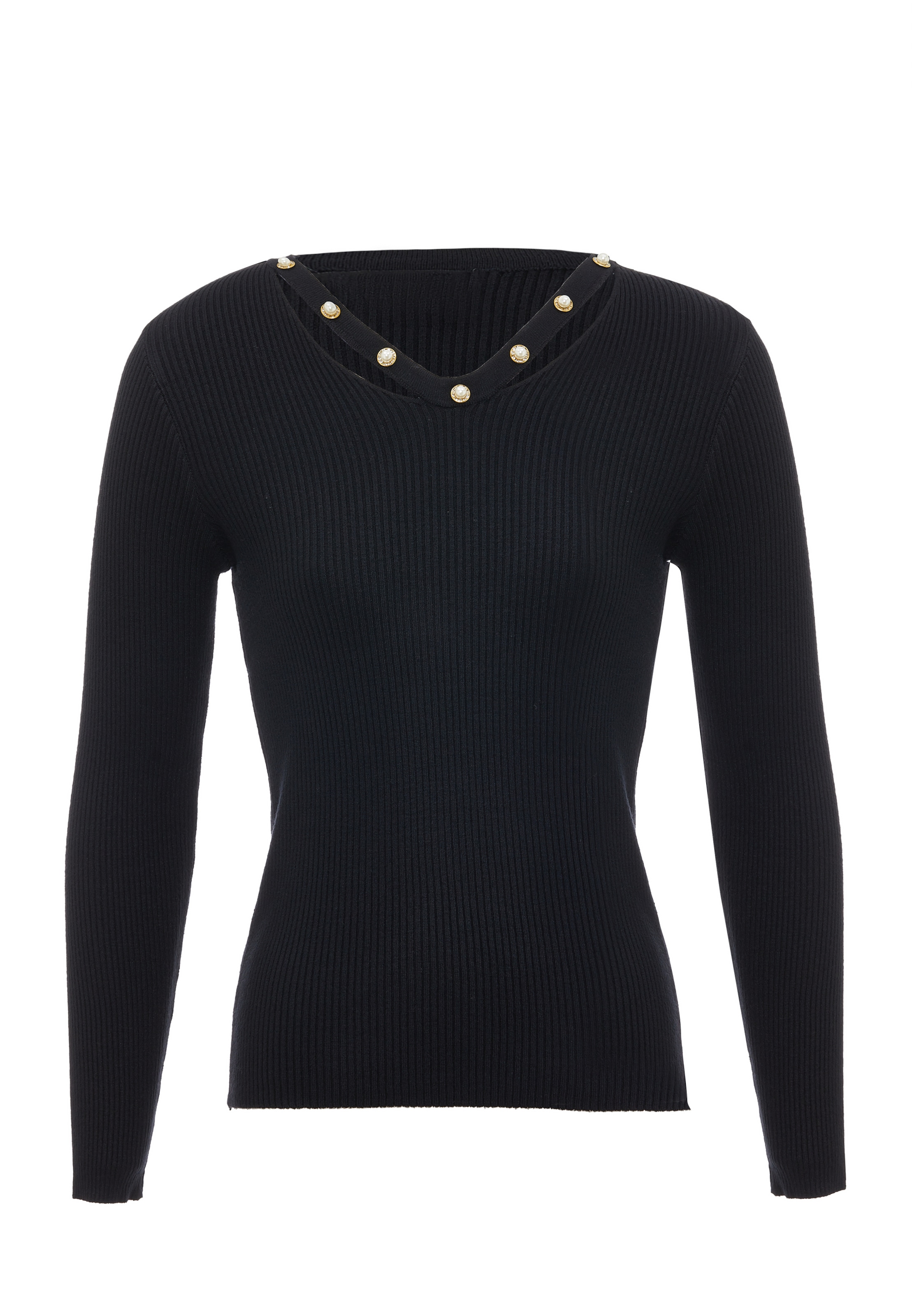 leo selection Sweater in Black: front