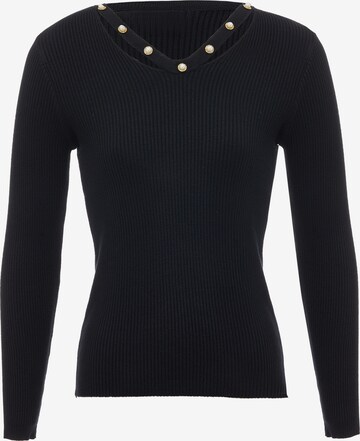 leo selection Sweater in Black: front