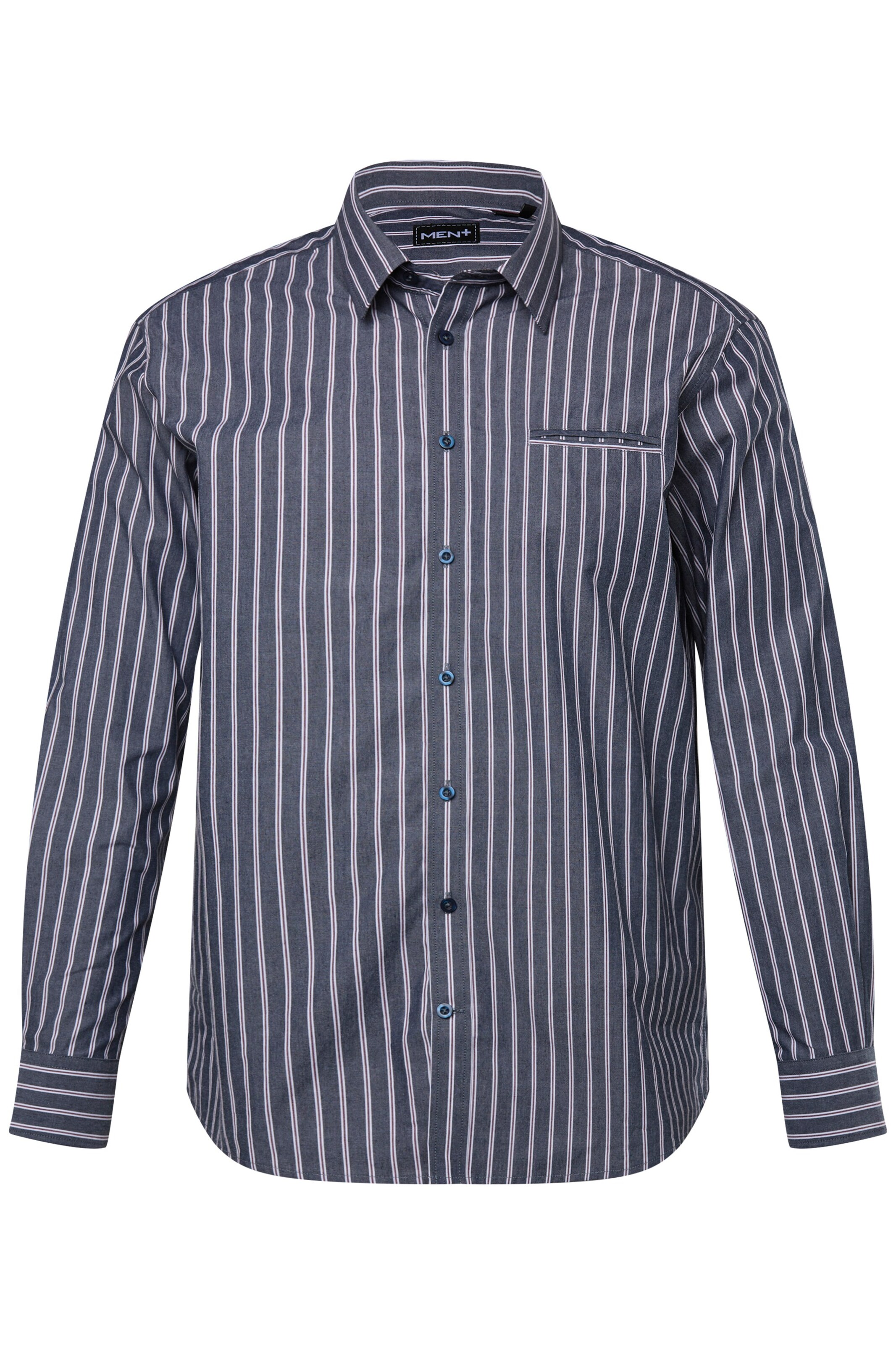 Men Plus Regular fit Overhemd in Blauw: voorkant