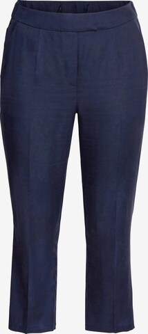 SHEEGO Regular Pleated Pants in Blue: front