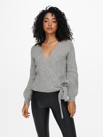 ONLY Knit Cardigan in Grey: front