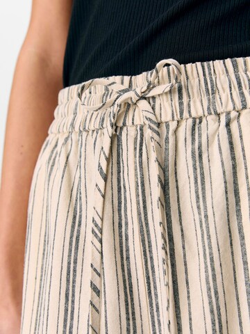 OBJECT Wide leg Trousers 'OBJViggo' in Beige