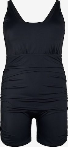 Swim by Zizzi Bustier Badpak in Zwart: voorkant