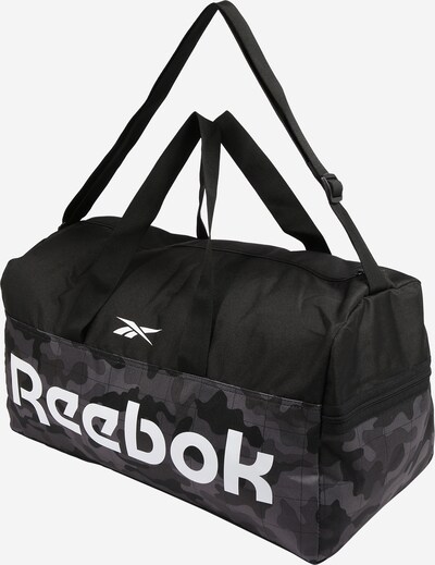 REEBOK Športová taška - sivá / tmavosivá / čierna / biela, Produkt