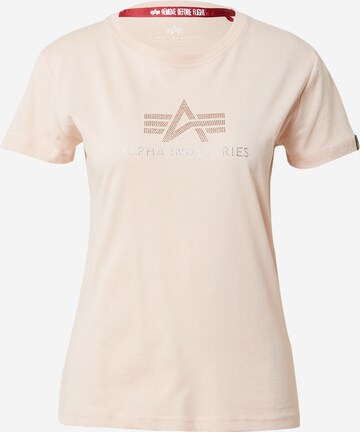 T-shirt ALPHA INDUSTRIES en orange : devant