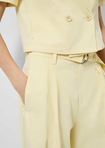 QS Wide Leg Hose in Gelb
