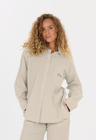 NOU Langarmbluse 'Atala' in Beige: Vorderseite