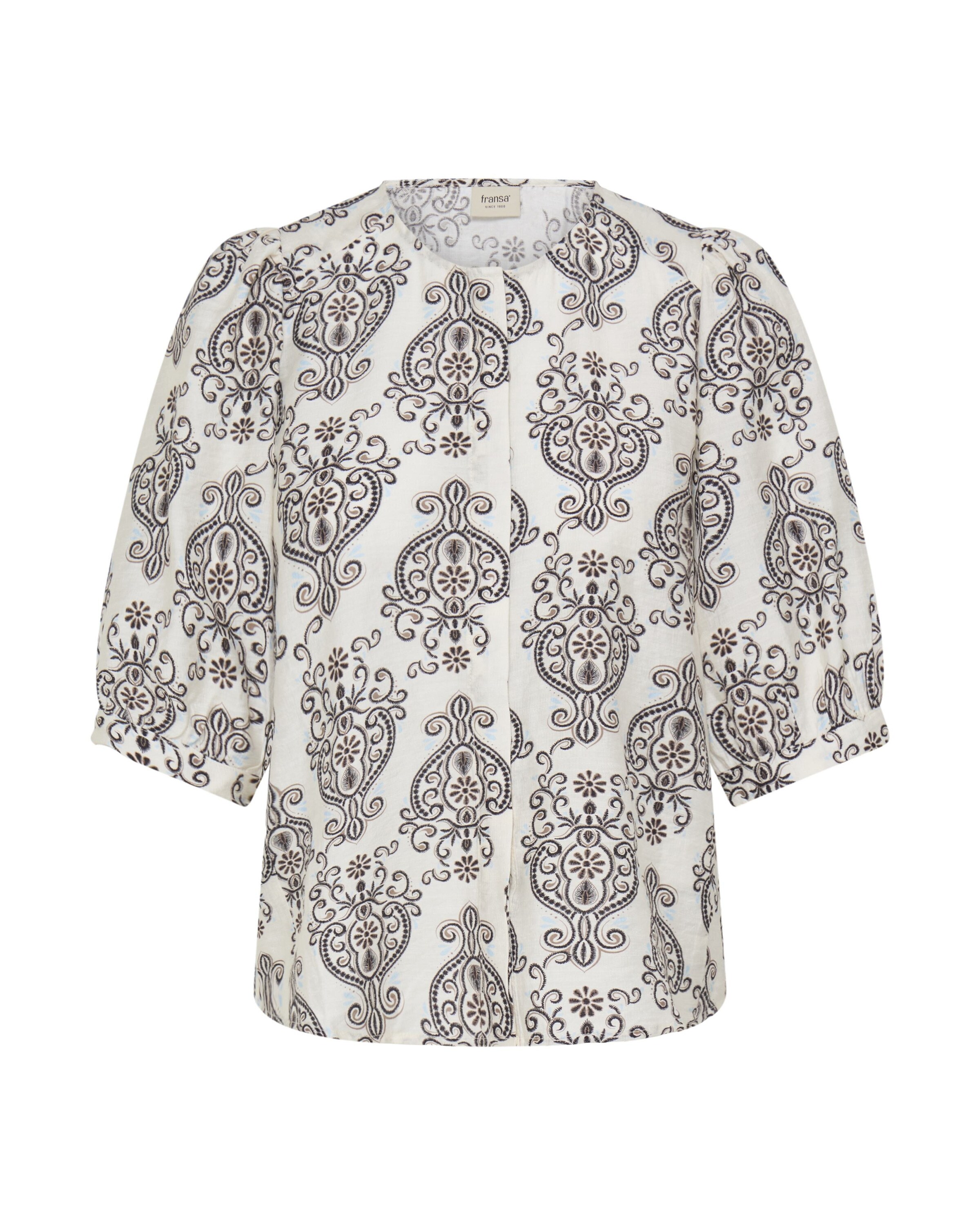 Fransa Blouse 'ARIANA' in Wit: voorkant
