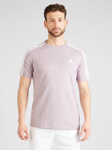 T-Shirt fonctionnel 'Essentials 3-Stripes' ADIDAS SPORTSWEAR en violet : devant