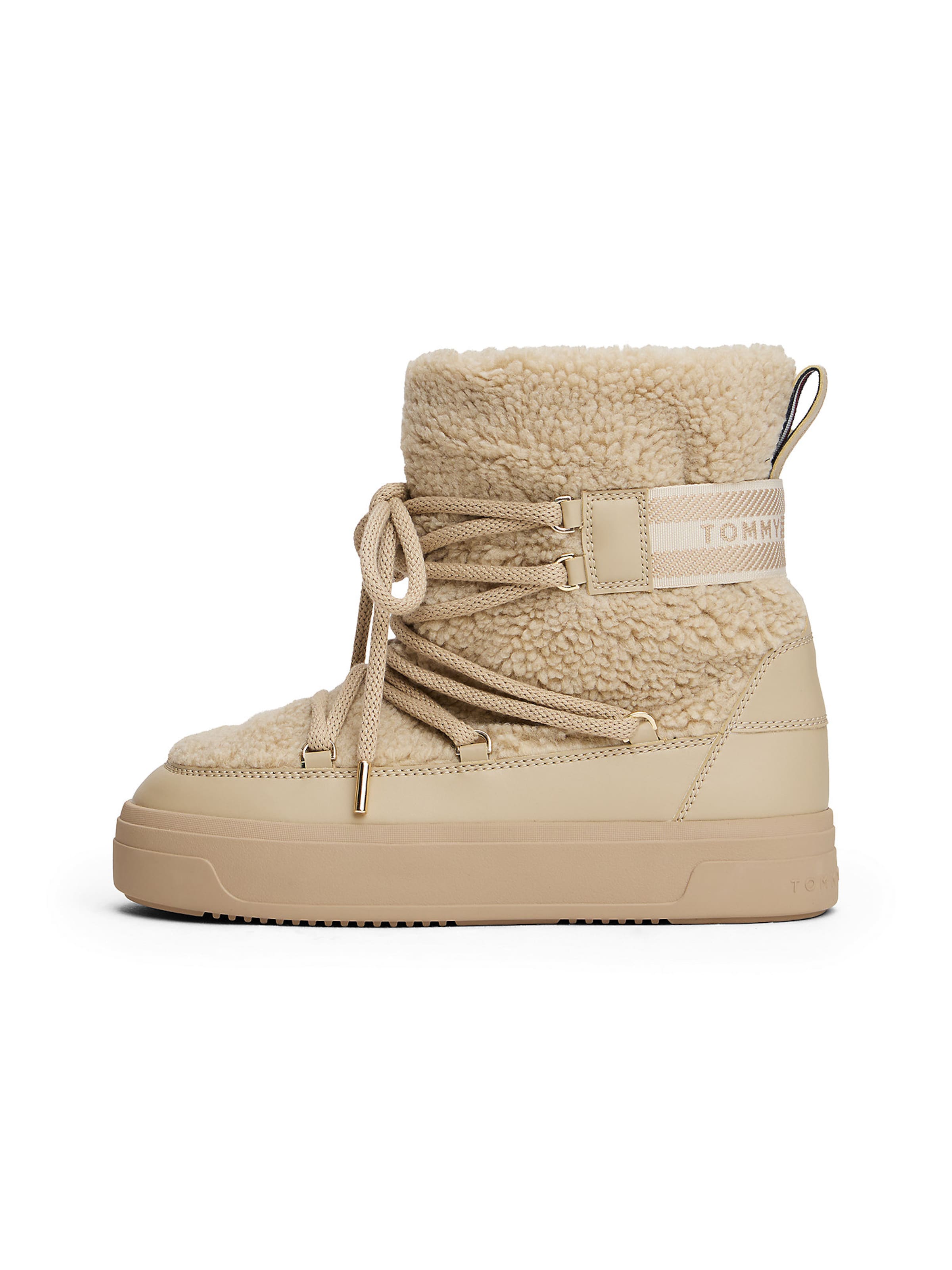 TOMMY HILFIGER Snowboots in Beige: voorkant