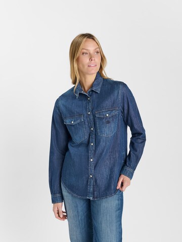 Le Temps Des Cerises Blouse 'Barbo' in Blauw: voorkant