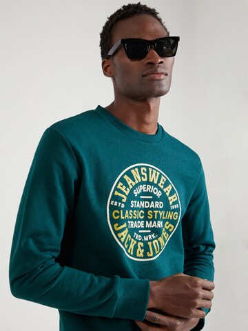 JACK & JONES Sweatshirt 'EDDIE' in Grün