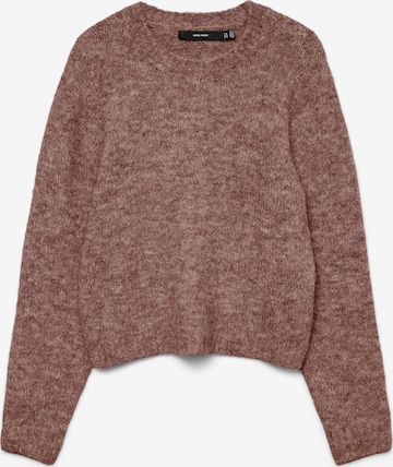 Vero Moda Curve Pulover 'VMCNOVAH' | rjava barva: sprednja stran