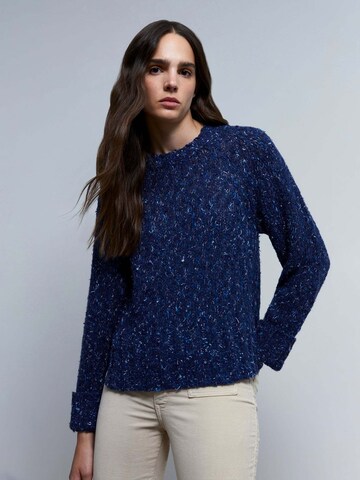 Scalpers Pullover in Blau: Vorderseite