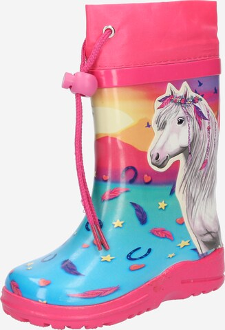 BECK Rubber Boots 'Sunrise' in Pink: front