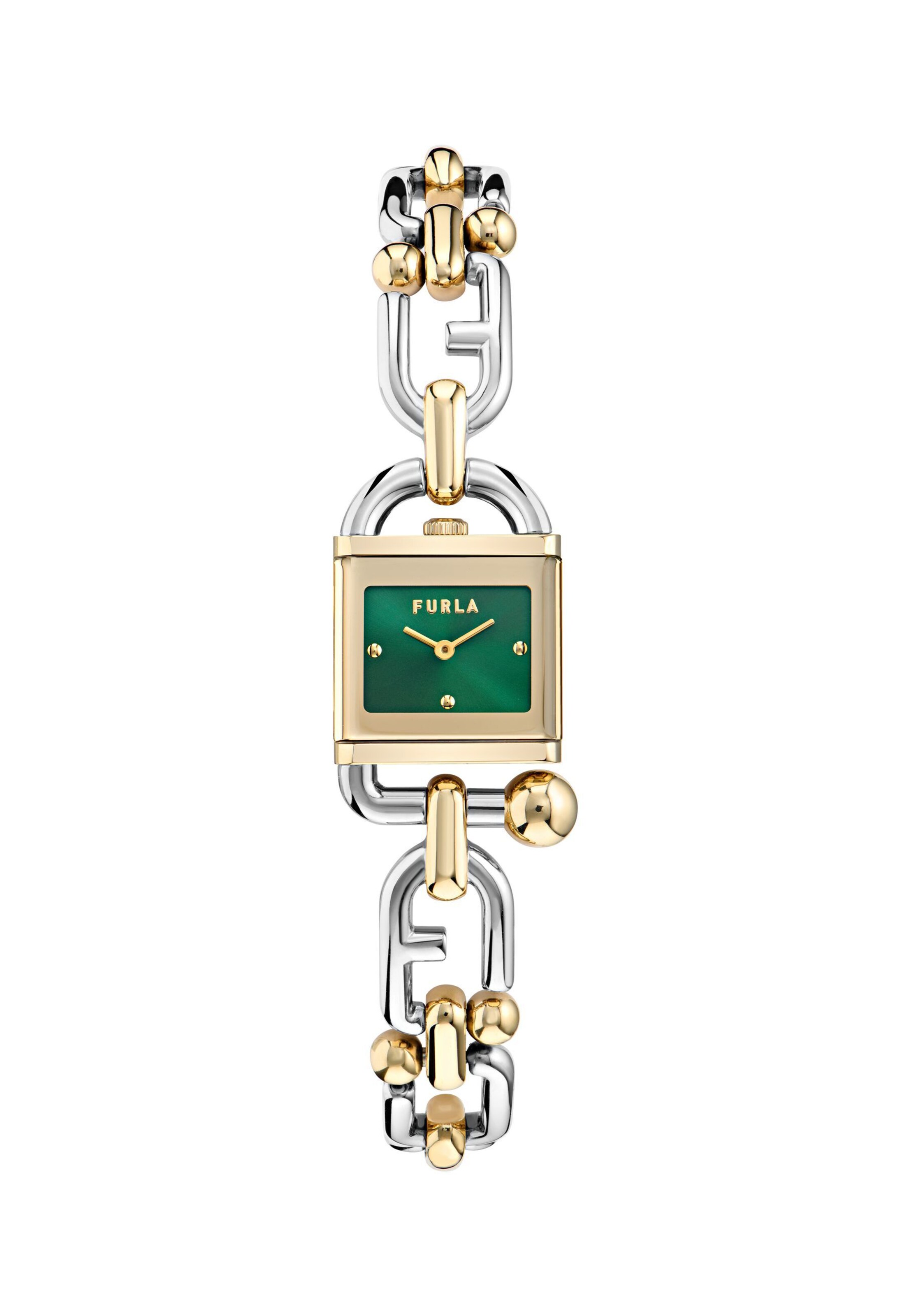 FURLA Analog watch 'MIANUVOLA SQUARE' in Green: front