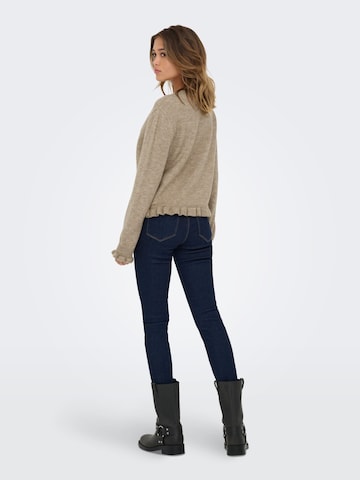 Jaqueline de Yong Gebreid vest 'Letty' in Bruin