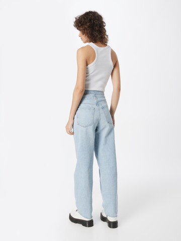 Wide leg Jeans 'Broken Waistband' de la AGOLDE pe albastru