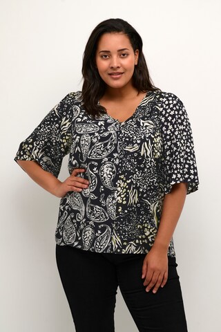 KAFFE CURVE Blouse 'Lila' in Black: front