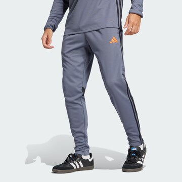 ADIDAS PERFORMANCE Slimfit Sportbroek 'Tiro 25 Essentials' in Grijs: voorkant