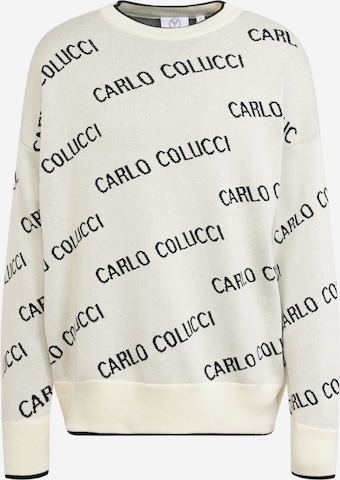 Carlo Colucci Trui in Wit: voorkant