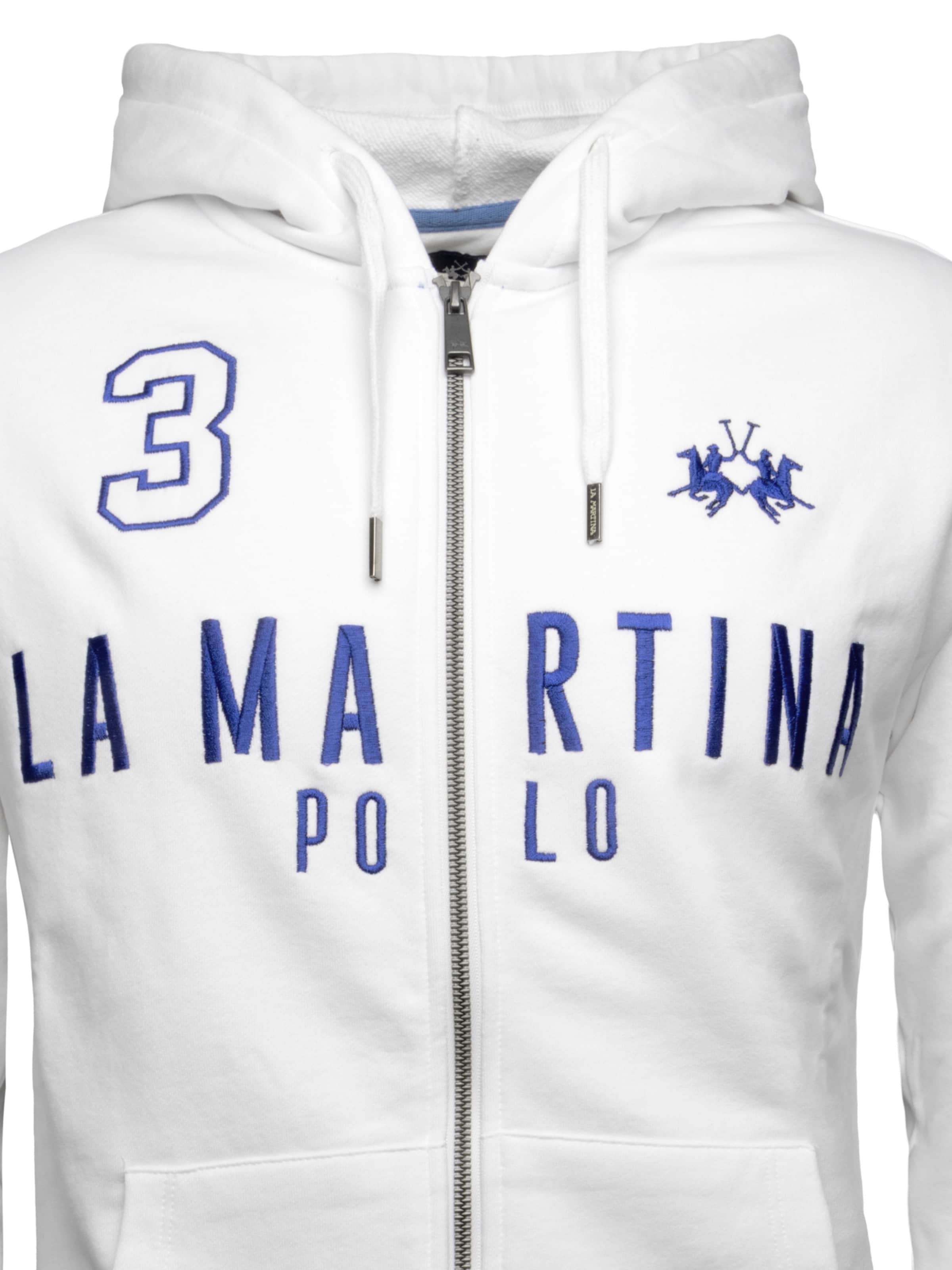 La Martina Sweat jacket ' MAF305 ' in White