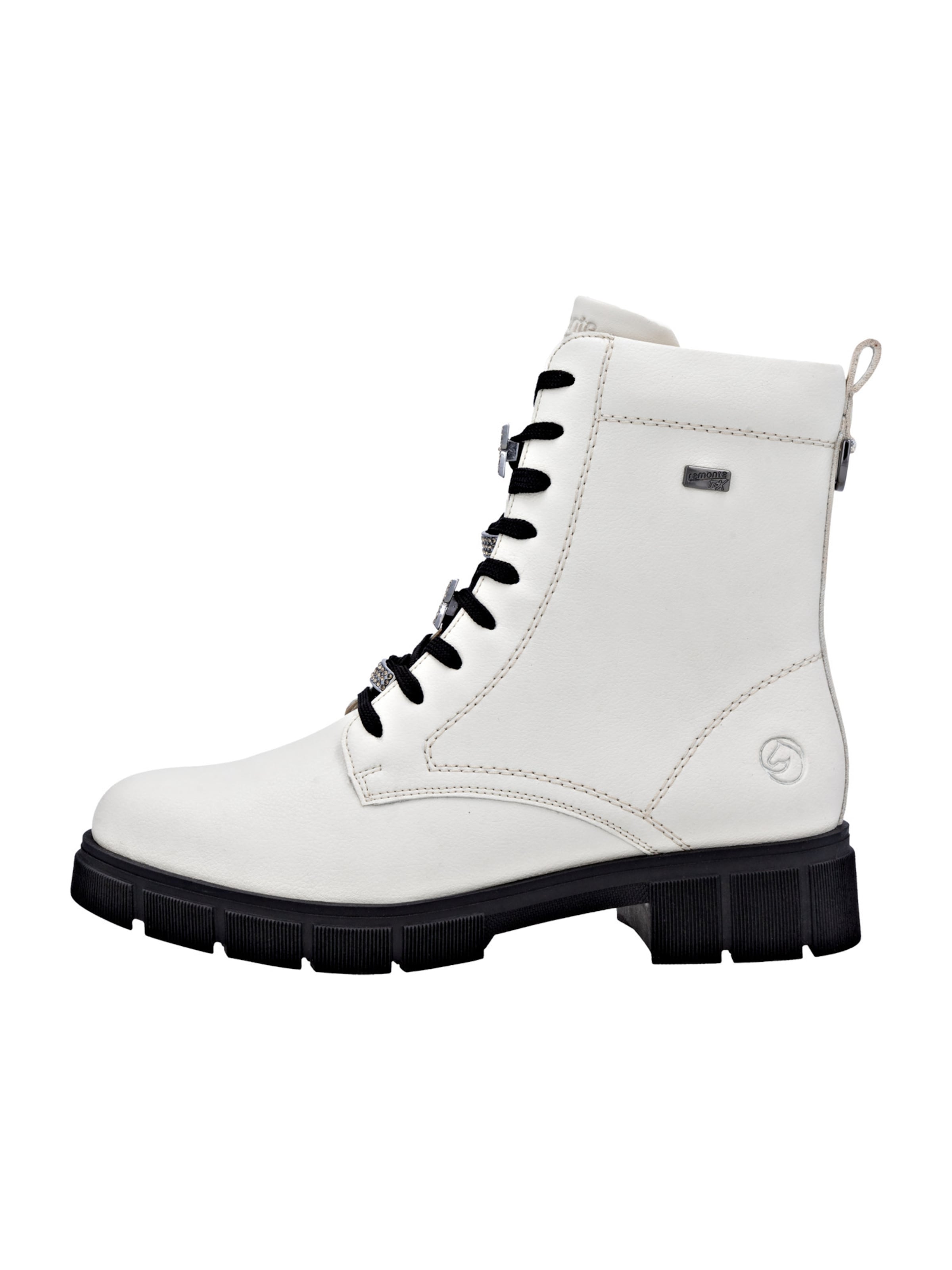 REMONTE Lace-up bootie in White: front